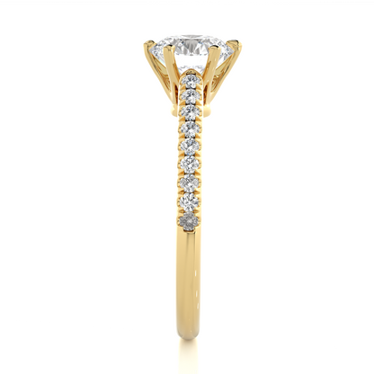 1.47 Carat Round Shaped Diamond Ring ,14K Solid Gold Luxury Diamond fabulous Ring For Her - HIGHCARAT DIAMONDS