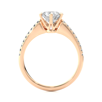 1.47 Carat Round Shaped Diamond Ring ,14K Solid Gold Luxury Diamond fabulous Ring For Her - HIGHCARAT DIAMONDS