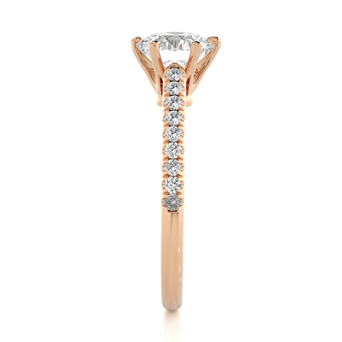 1.47 Carat Round Shaped Diamond Ring ,14K Solid Gold Luxury Diamond fabulous Ring For Her - HIGHCARAT DIAMONDS