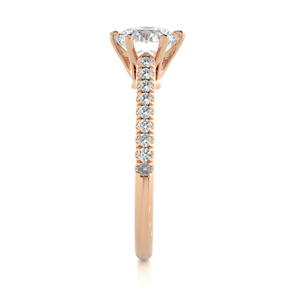 1.47 Carat Round Shaped Diamond Ring ,14K Solid Gold Luxury Diamond fabulous Ring For Her - HIGHCARAT DIAMONDS