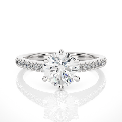 1.47 Carat Round Shaped Diamond Ring ,14K Solid Gold Luxury Diamond fabulous Ring For Her - HIGHCARAT DIAMONDS