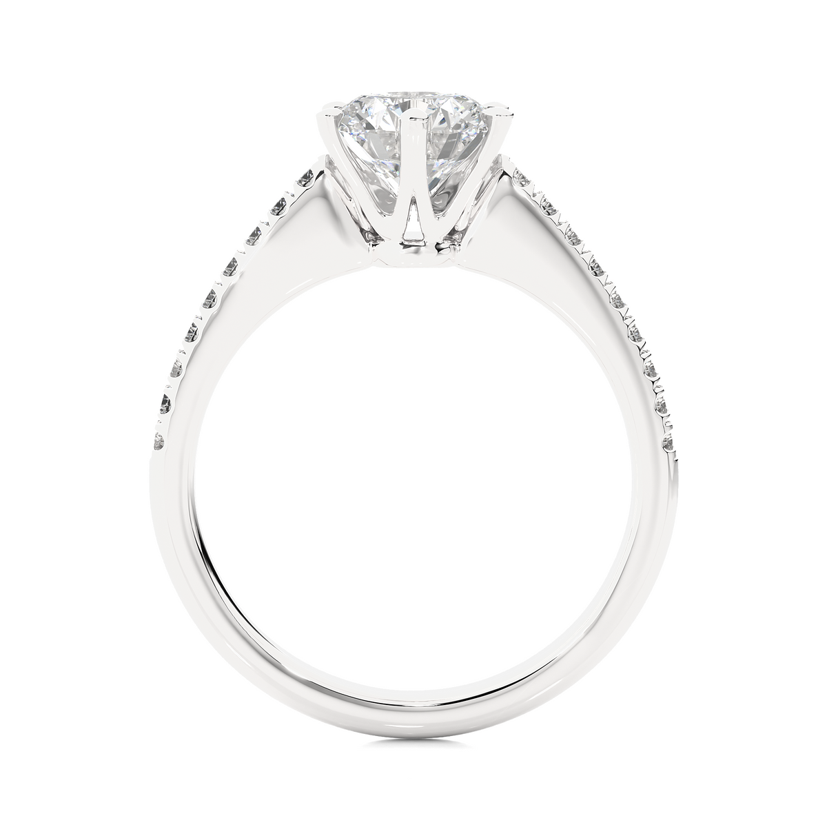 1.47 Carat Round Shaped Diamond Ring ,14K Solid Gold Luxury Diamond fabulous Ring For Her - HIGHCARAT DIAMONDS