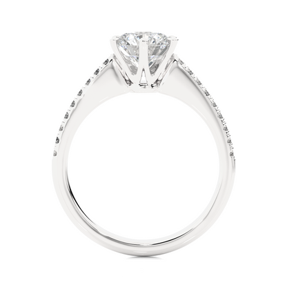 1.47 Carat Round Shaped Diamond Ring ,14K Solid Gold Luxury Diamond fabulous Ring For Her - HIGHCARAT DIAMONDS