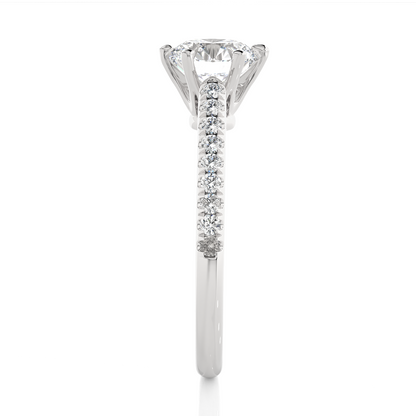1.47 Carat Round Shaped Diamond Ring ,14K Solid Gold Luxury Diamond fabulous Ring For Her - HIGHCARAT DIAMONDS