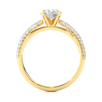 1.56 Ct  Carat Round Shaped Lab Grown Diamond  14K White Gold Engagement Perfect Ring, Gift For Her - HIGHCARAT DIAMONDS