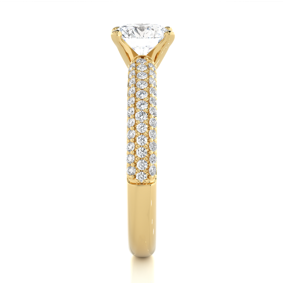 1.56 Ct  Carat Round Shaped Lab Grown Diamond  14K White Gold Engagement Perfect Ring, Gift For Her - HIGHCARAT DIAMONDS