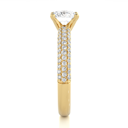 1.56 Ct  Carat Round Shaped Lab Grown Diamond  14K White Gold Engagement Perfect Ring, Gift For Her - HIGHCARAT DIAMONDS