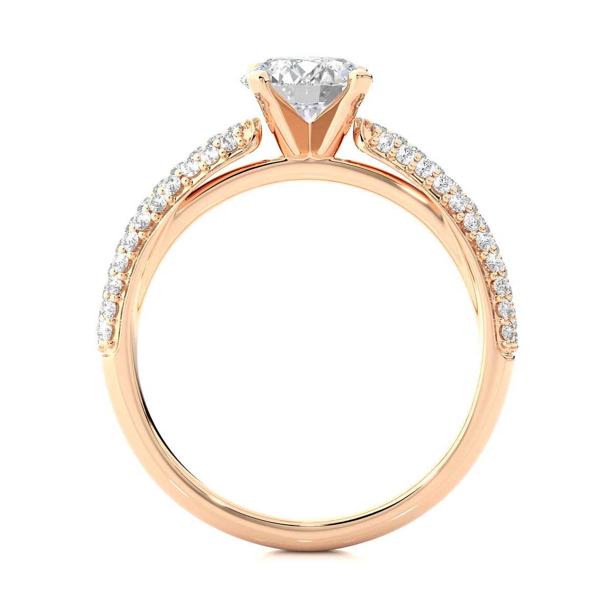 1.56 Ct  Carat Round Shaped Lab Grown Diamond  14K White Gold Engagement Perfect Ring, Gift For Her - HIGHCARAT DIAMONDS