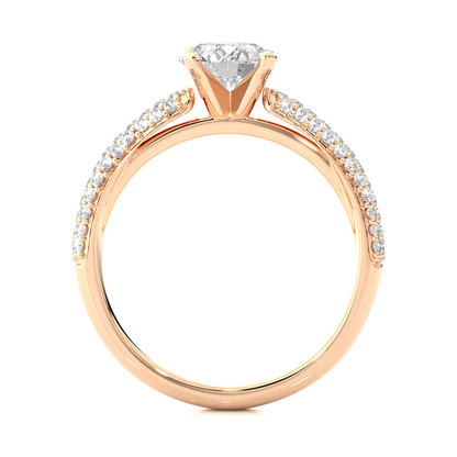 1.56 Ct  Carat Round Shaped Lab Grown Diamond  14K White Gold Engagement Perfect Ring, Gift For Her - HIGHCARAT DIAMONDS