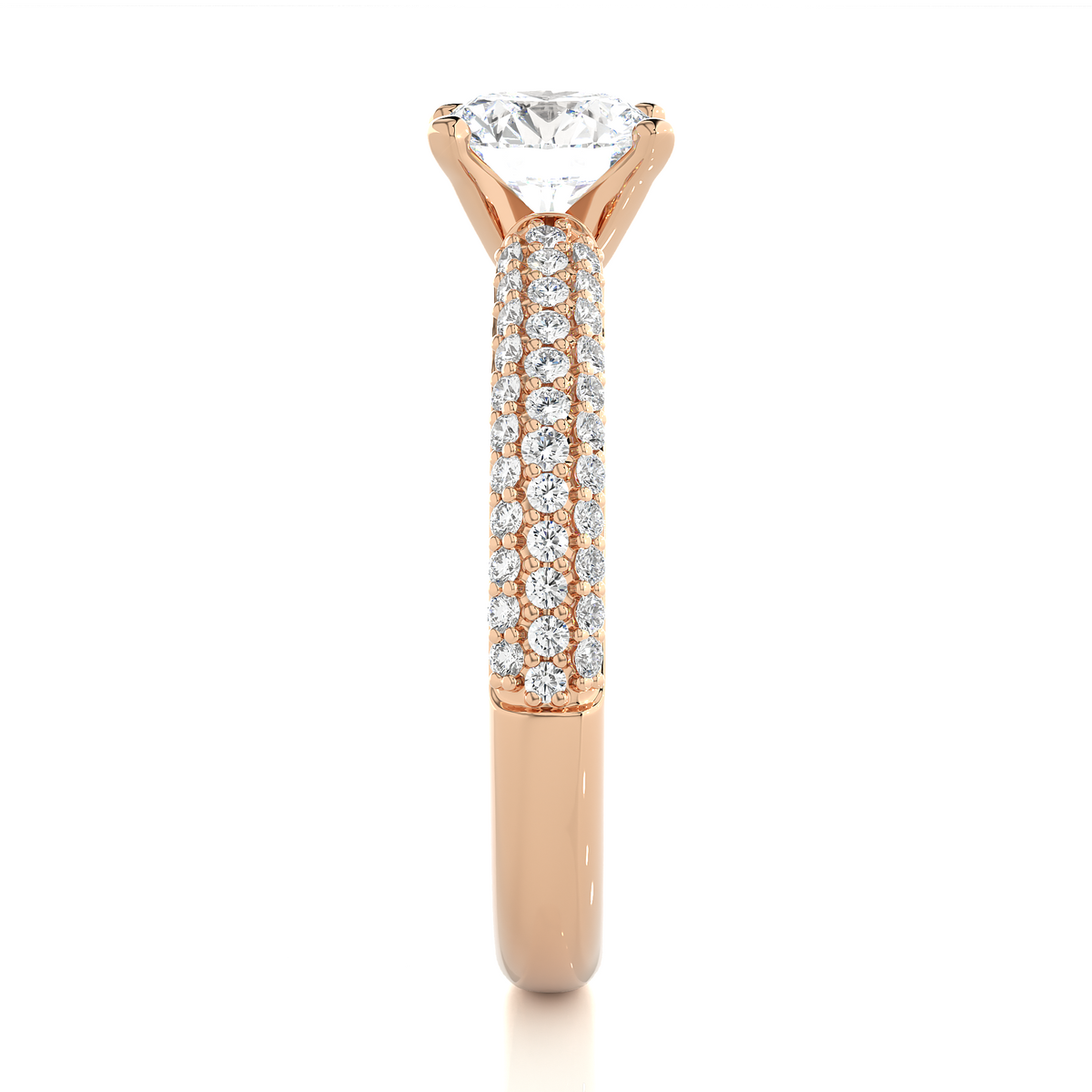 1.56 Ct  Carat Round Shaped Lab Grown Diamond  14K White Gold Engagement Perfect Ring, Gift For Her - HIGHCARAT DIAMONDS
