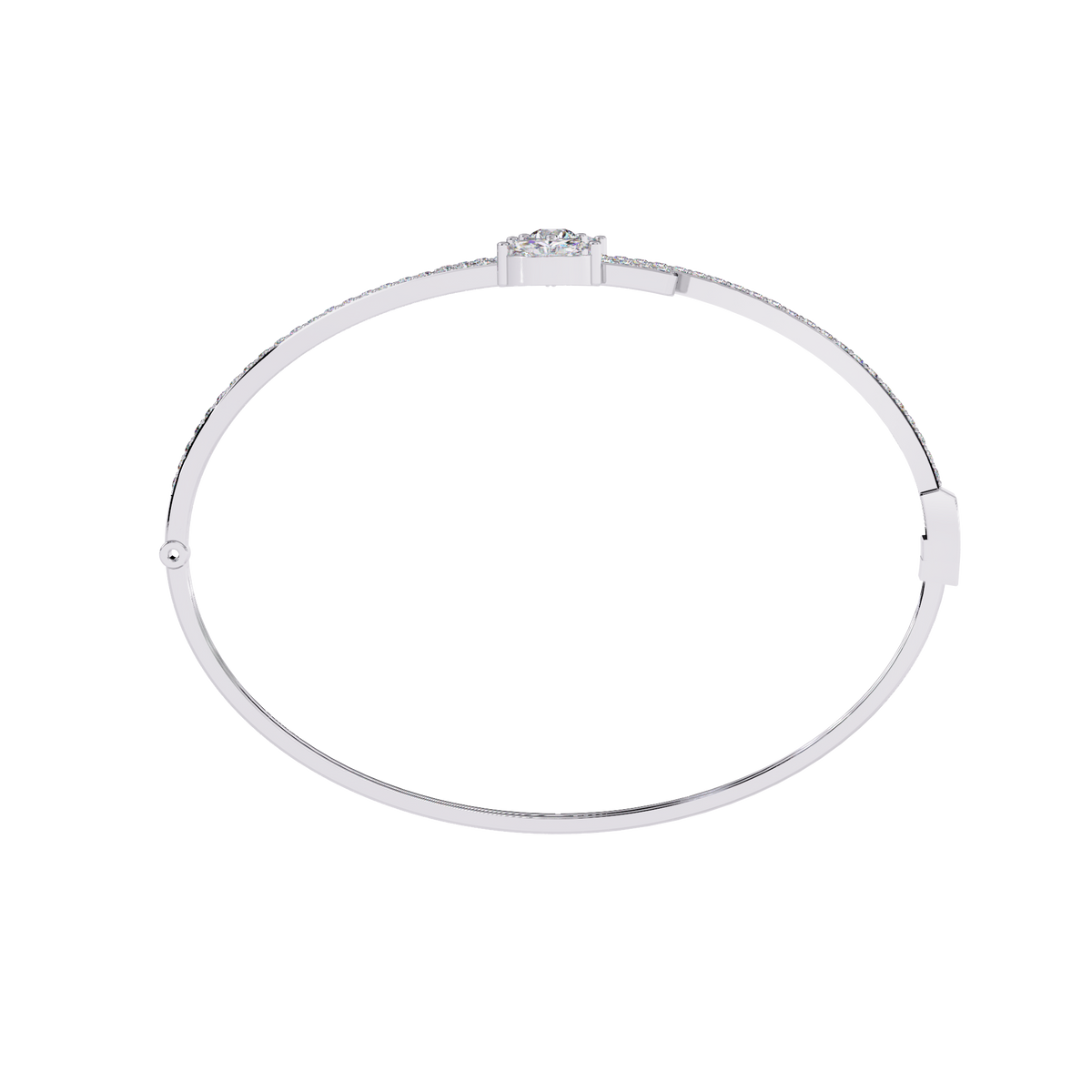 1.56Ct Marquise And Round Cut Lab Grown Diamond Unique Channel Set 14k Yellow Gold Daily Wear Bangle - HIGHCARAT DIAMONDS