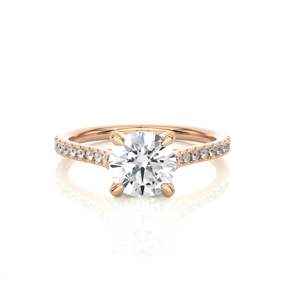1.58 Carat and 14k,18k,10k option metal is available Round Shaped lab grown diamond proposal Ring - HIGHCARAT DIAMONDS