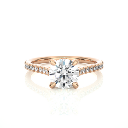 1.58 Carat and 14k,18k,10k option metal is available Round Shaped lab grown diamond proposal Ring - HIGHCARAT DIAMONDS