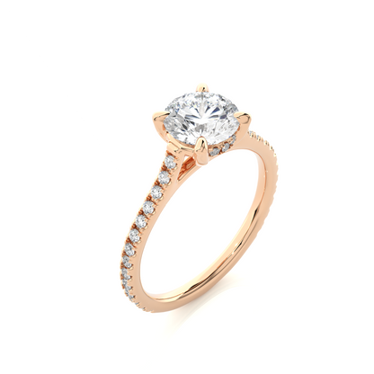 1.58 Carat and 14k,18k,10k option metal is available Round Shaped lab grown diamond proposal Ring - HIGHCARAT DIAMONDS