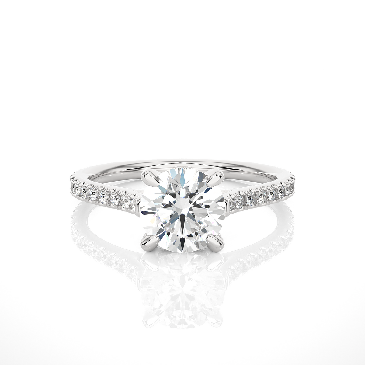 1.58 Carat and 14k,18k,10k option metal is available Round Shaped lab grown diamond proposal Ring - HIGHCARAT DIAMONDS