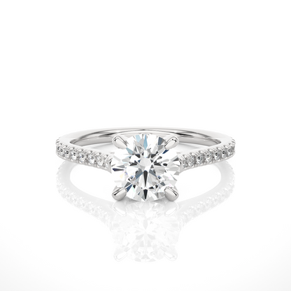 1.58 Carat and 14k,18k,10k option metal is available Round Shaped lab grown diamond proposal Ring - HIGHCARAT DIAMONDS