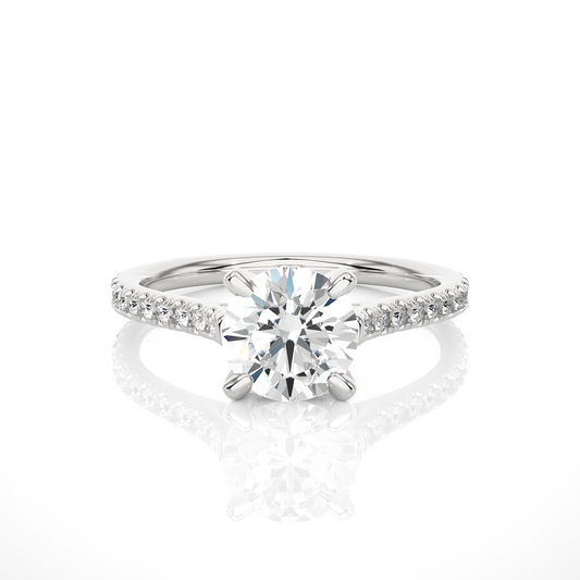1.58 Carat and 14k,18k,10k option metal is available Round Shaped lab grown diamond proposal Ring - HIGHCARAT DIAMONDS