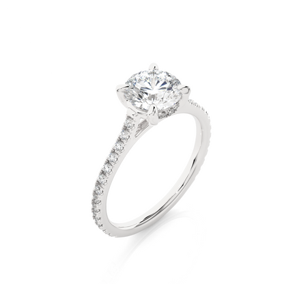 1.58 Carat and 14k,18k,10k option metal is available Round Shaped lab grown diamond proposal Ring - HIGHCARAT DIAMONDS