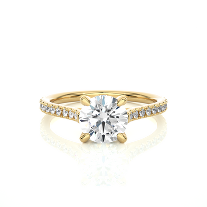 1.58 Carat and 14k,18k,10k option metal is available Round Shaped lab grown diamond proposal Ring - HIGHCARAT DIAMONDS