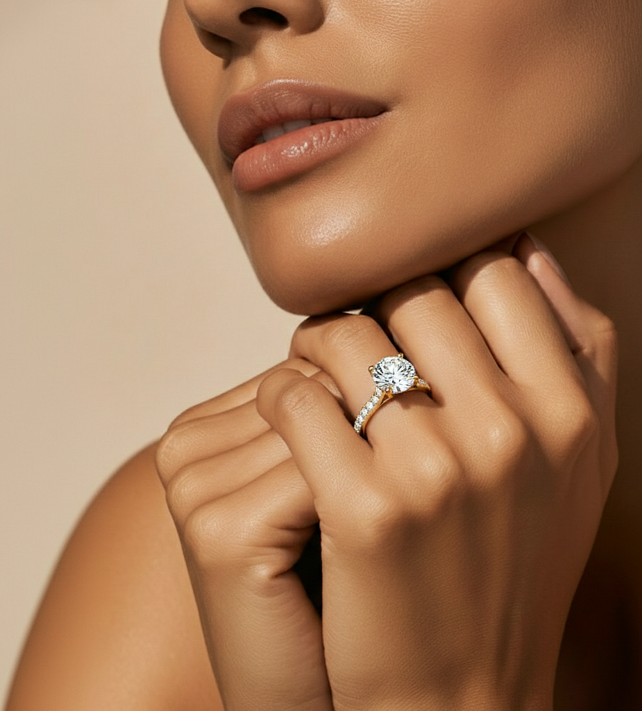 1.58 Carat and 14k,18k,10k option metal is available Round Shaped lab grown diamond proposal Ring - HIGHCARAT DIAMONDS #wearthelook