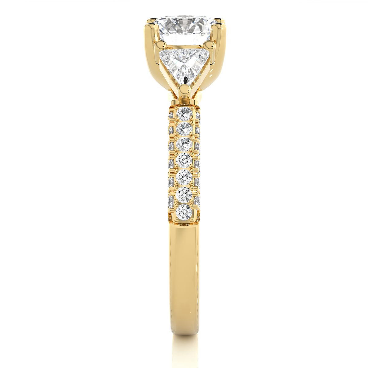 1.63 Ct Trillion Cut Lab grown Diamond Solitaire Wedding Ring14k Gift For Woman Jewelry - HIGHCARAT DIAMONDS