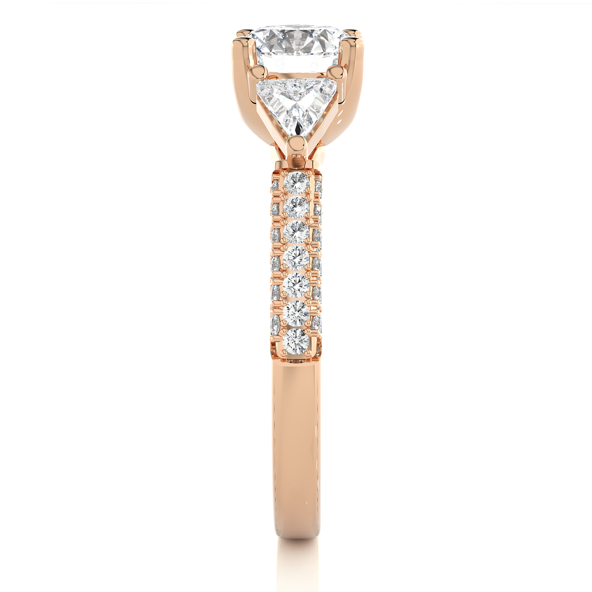 1.63 Ct Trillion Cut Lab grown Diamond Solitaire Wedding Ring14k Gift For Woman Jewelry - HIGHCARAT DIAMONDS