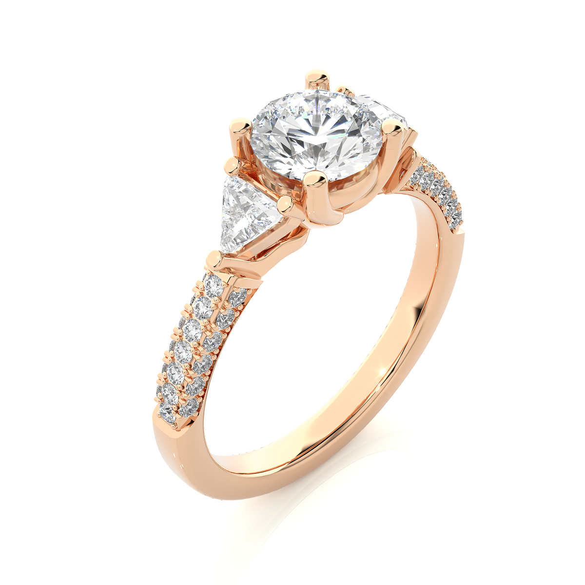 1.63 Ct Trillion Cut Lab grown Diamond Solitaire Wedding Ring14k Gift For Woman Jewelry - HIGHCARAT DIAMONDS