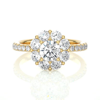 1.64 Carat Round Lab Grown Diamonds Timeless Accented Ring For Her,  Also  using daily wear - HIGHCARAT DIAMONDS