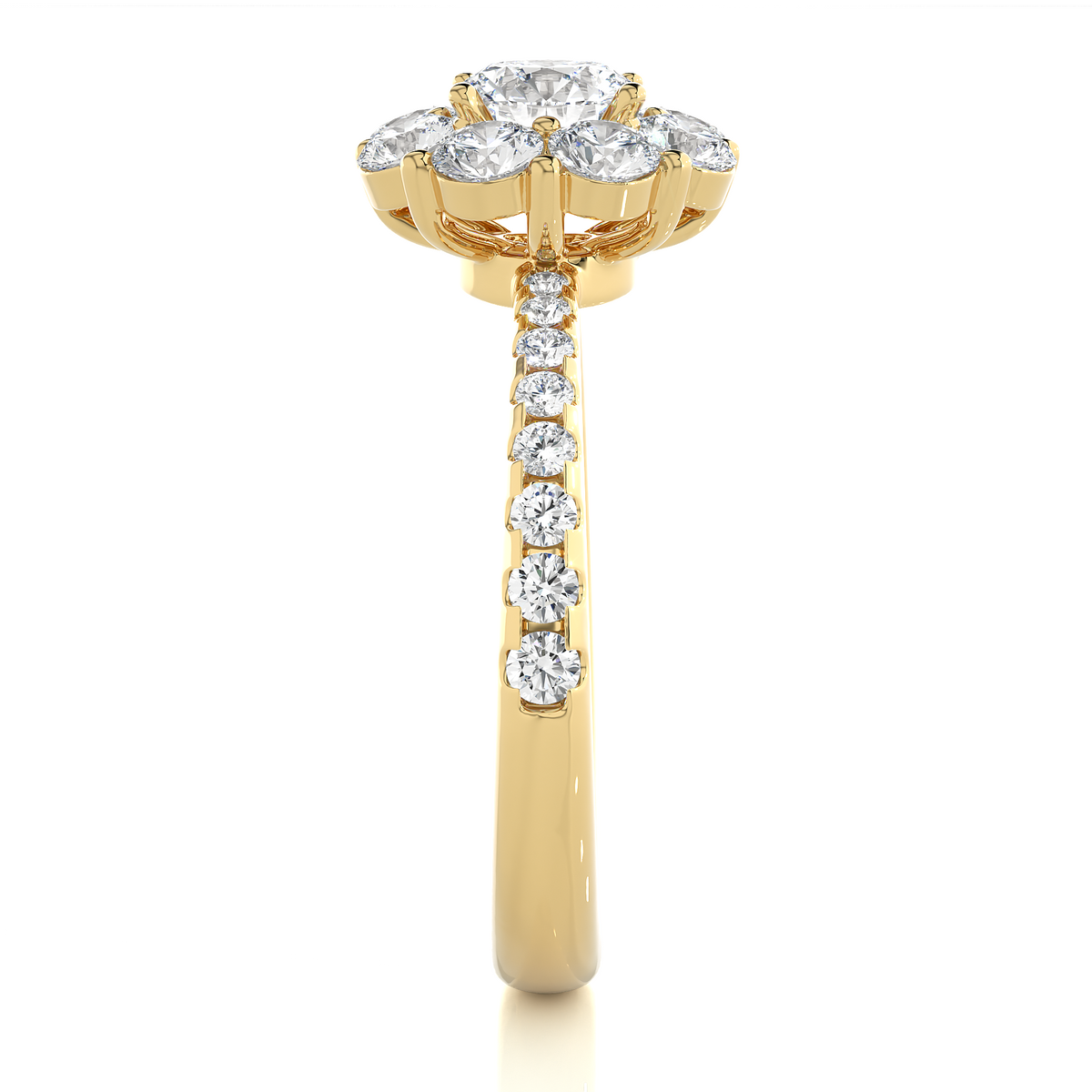 1.64 Carat Round Lab Grown Diamonds Timeless Accented Ring For Her,  Also  using daily wear - HIGHCARAT DIAMONDS