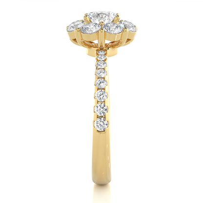 1.64 Carat Round Lab Grown Diamonds Timeless Accented Ring For Her,  Also  using daily wear - HIGHCARAT DIAMONDS