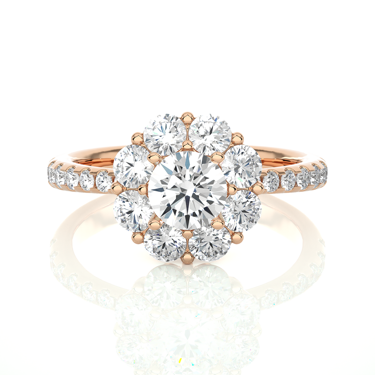 1.64 Carat Round Lab Grown Diamonds Timeless Accented Ring For Her,  Also  using daily wear - HIGHCARAT DIAMONDS