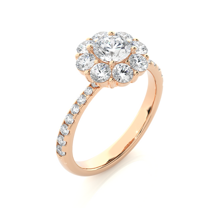 1.64 Carat Round Lab Grown Diamonds Timeless Accented Ring For Her,  Also  using daily wear - HIGHCARAT DIAMONDS
