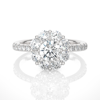1.64 Carat Round Lab Grown Diamonds Timeless Accented Ring For Her,  Also  using daily wear - HIGHCARAT DIAMONDS