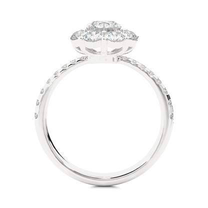 1.64 Carat Round Lab Grown Diamonds Timeless Accented Ring For Her,  Also  using daily wear - HIGHCARAT DIAMONDS