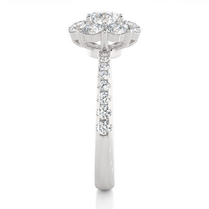1.64 Carat Round Lab Grown Diamonds Timeless Accented Ring For Her,  Also  using daily wear - HIGHCARAT DIAMONDS