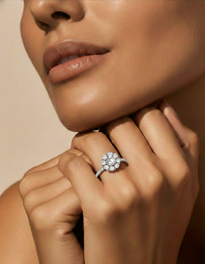 1.64 Carat Round Lab Grown Diamonds Timeless Accented Ring For Her,  Also  using daily wear - HIGHCARAT DIAMONDS #wearthelook