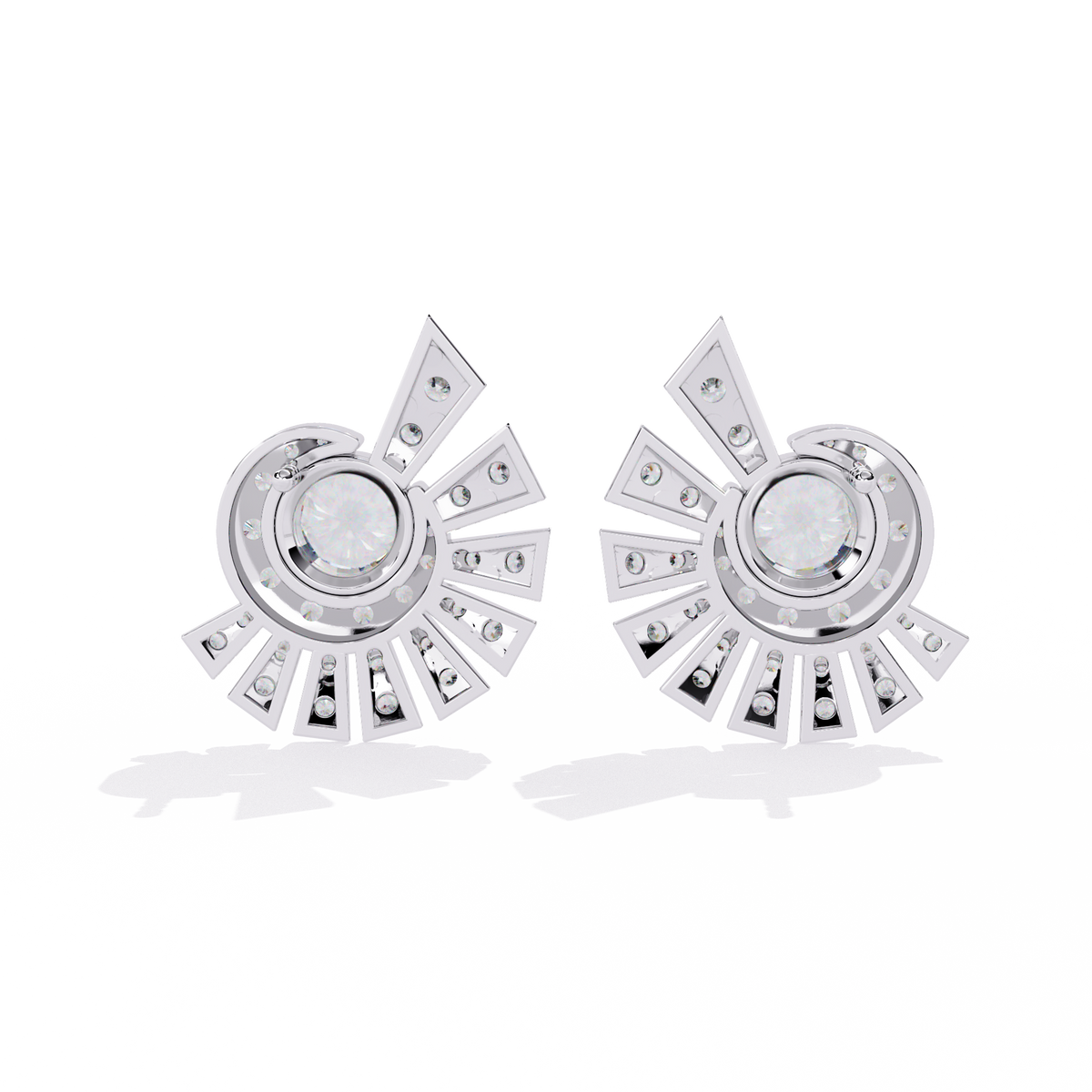 1.66Ct Round Cut Top Grade Diamond Elegant Dainty Perfect Sparkling Cluster Party Wear Stud Earring - HIGHCARAT DIAMONDS