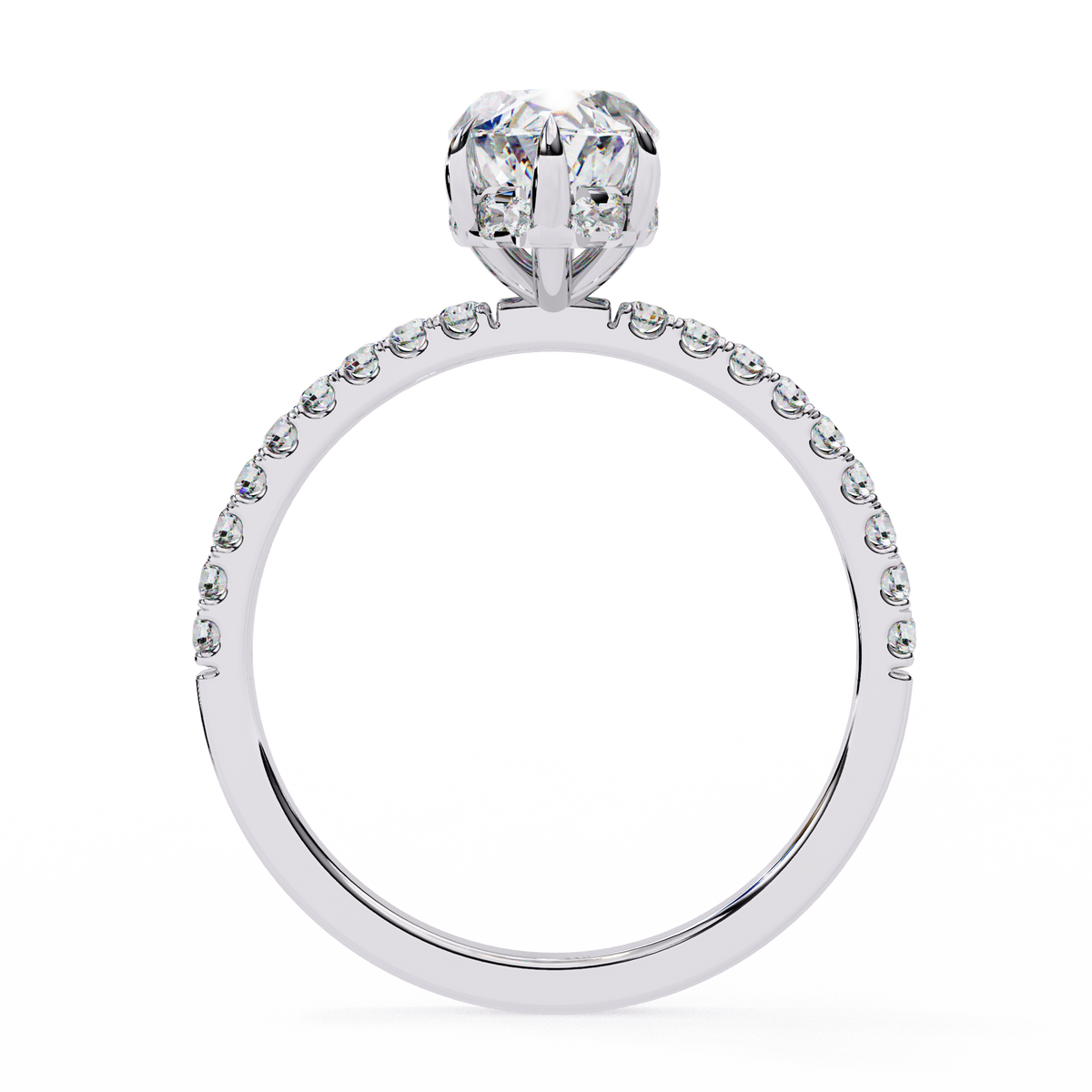 Elegant Marquise Cut 1.72 Ct Lab Grown Diamond Ring for Women with Side Small Loose Diamonds  Perfect for Daily Wear - HIGHCARAT DIAMONDS