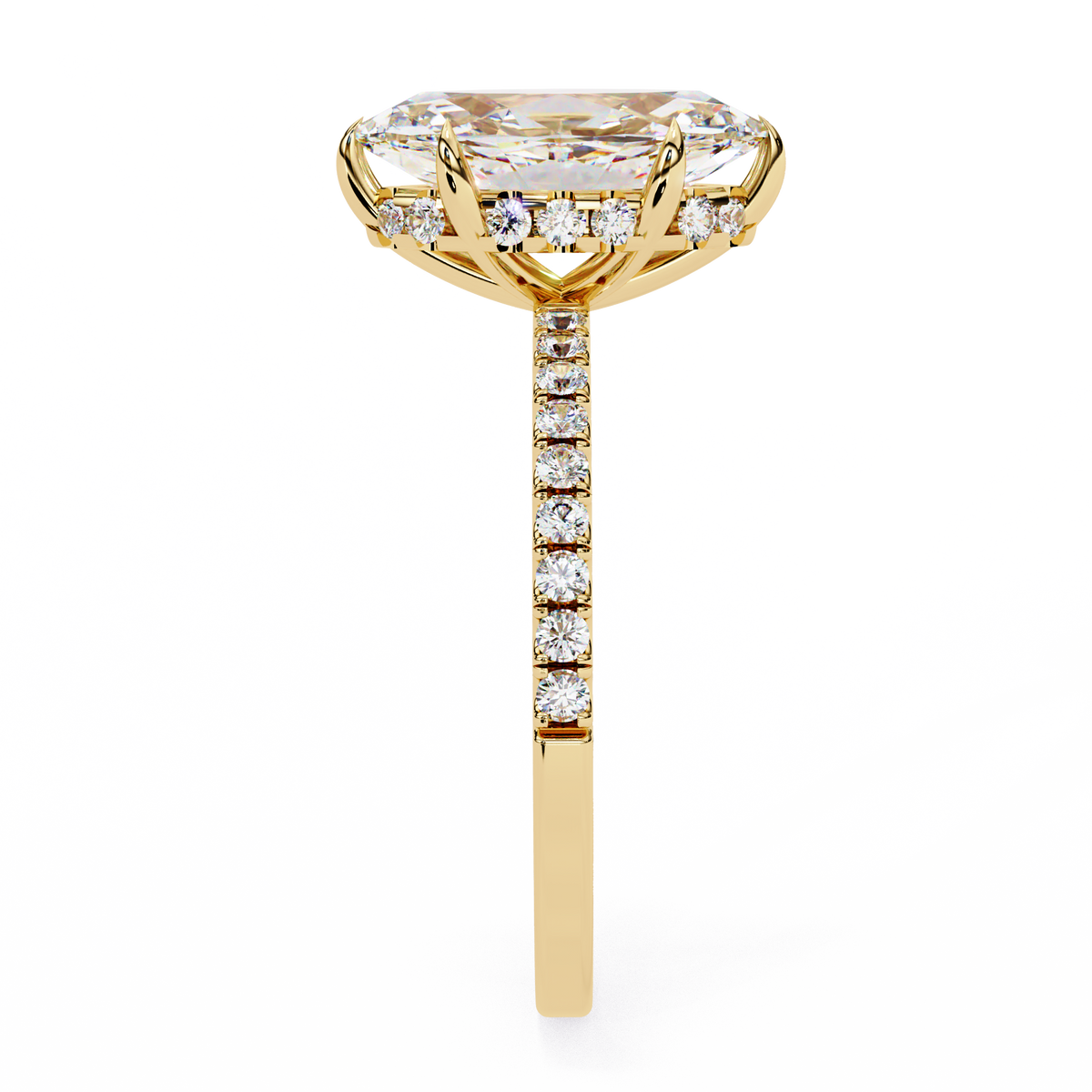 Elegant Marquise Cut 1.72 Ct Lab Grown Diamond Ring for Women with Side Small Loose Diamonds  Perfect for Daily Wear - HIGHCARAT DIAMONDS
