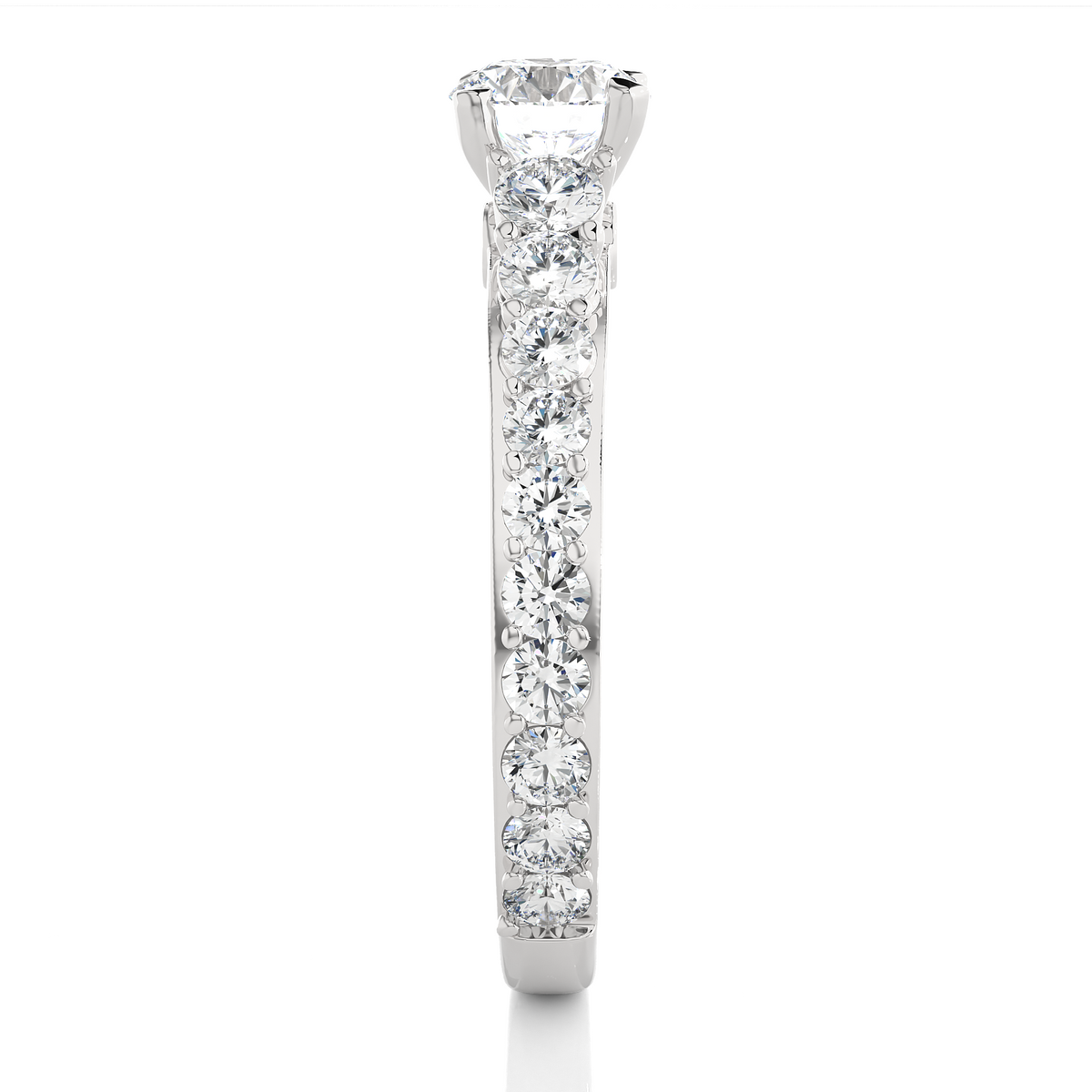 1.79 Ct Round Cut Lab Grown Diamond Fabulous 14K Accented Rings For Every Occasion, - HIGHCARAT DIAMONDS