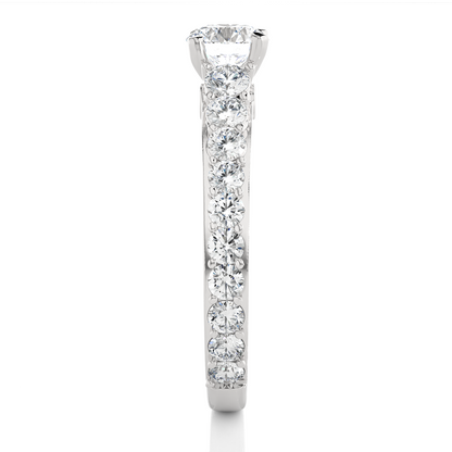 1.79 Ct Round Cut Lab Grown Diamond Fabulous 14K Accented Rings For Every Occasion, - HIGHCARAT DIAMONDS