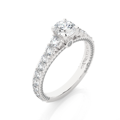 1.79 Ct Round Cut Lab Grown Diamond Fabulous 14K Accented Rings For Every Occasion, - HIGHCARAT DIAMONDS