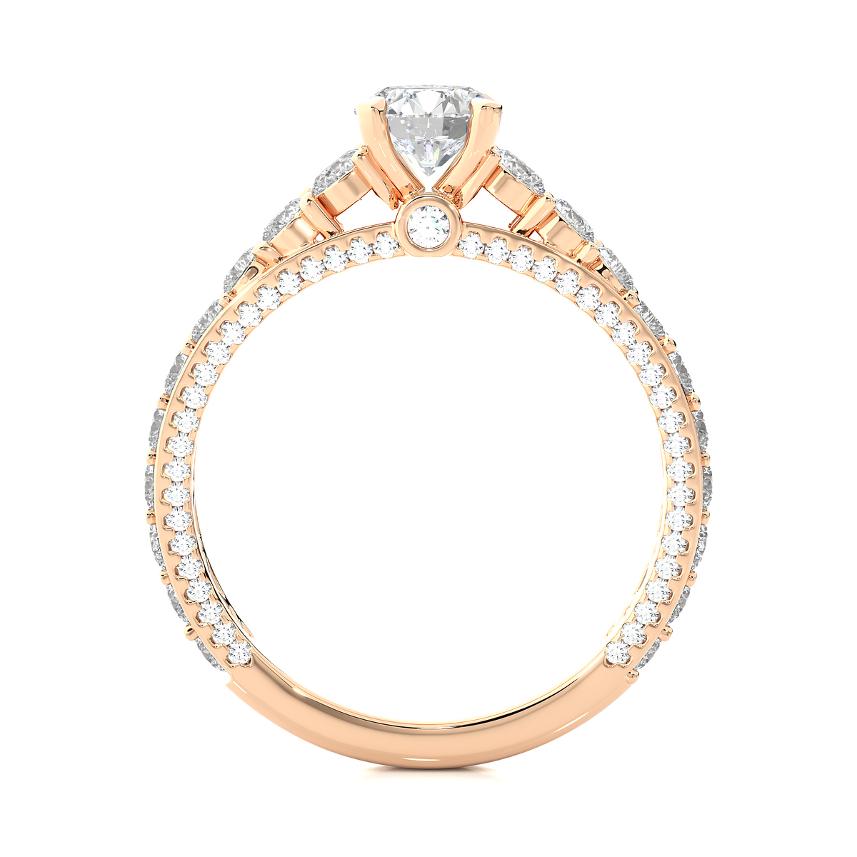 1.79 Ct Round Cut Lab Grown Diamond Fabulous 14K Accented Rings For Every Occasion, - HIGHCARAT DIAMONDS