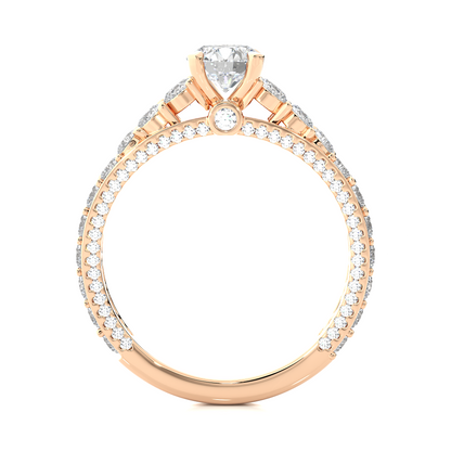 1.79 Ct Round Cut Lab Grown Diamond Fabulous 14K Accented Rings For Every Occasion, - HIGHCARAT DIAMONDS