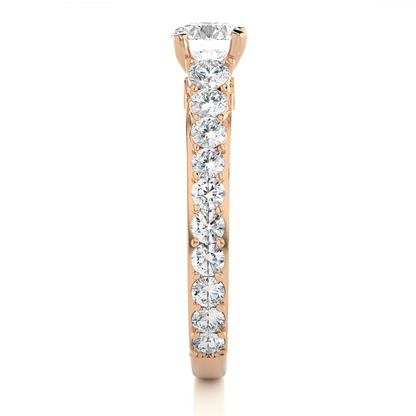 1.79 Ct Round Cut Lab Grown Diamond Fabulous 14K Accented Rings For Every Occasion, - HIGHCARAT DIAMONDS