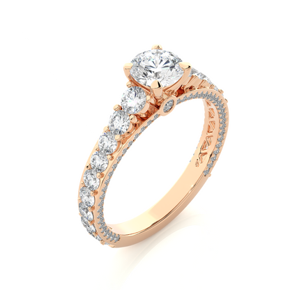 1.79 Ct Round Cut Lab Grown Diamond Fabulous 14K Accented Rings For Every Occasion, - HIGHCARAT DIAMONDS