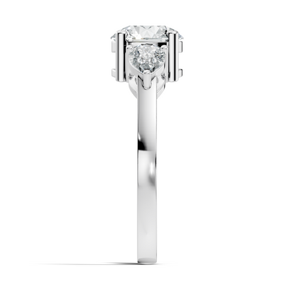 1.80Ct Pear and Round Cut High Quality Diamond Vintage Delicate Three Stone Dainty Party Wear Ring - HIGHCARAT DIAMONDS
