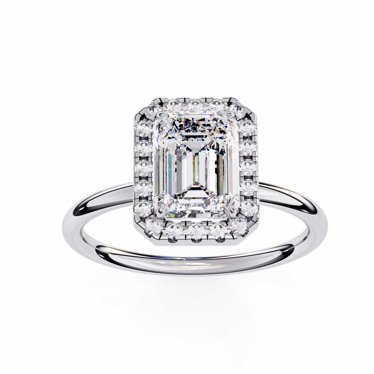 1.83 Ct Emerald And Round Cut Lab Grown Diamond And 10k Solid Gold Classic Vintage Women Gifted for her Ring - HIGHCARAT DIAMONDS