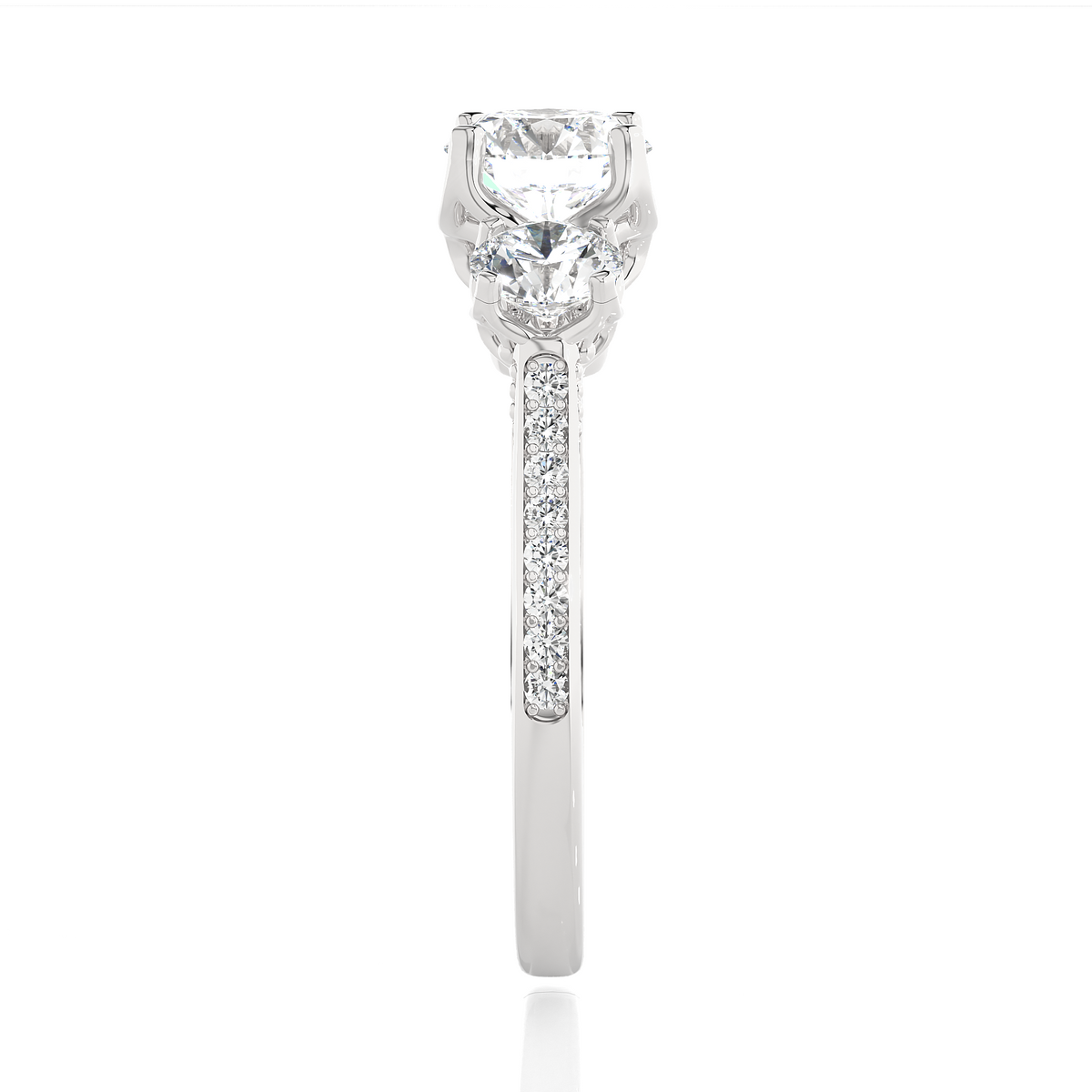 1.90 CT Round Cut Lab Grown Diamond  14K Solid  White Gold Proposal Ring For Her - HIGHCARAT DIAMONDS