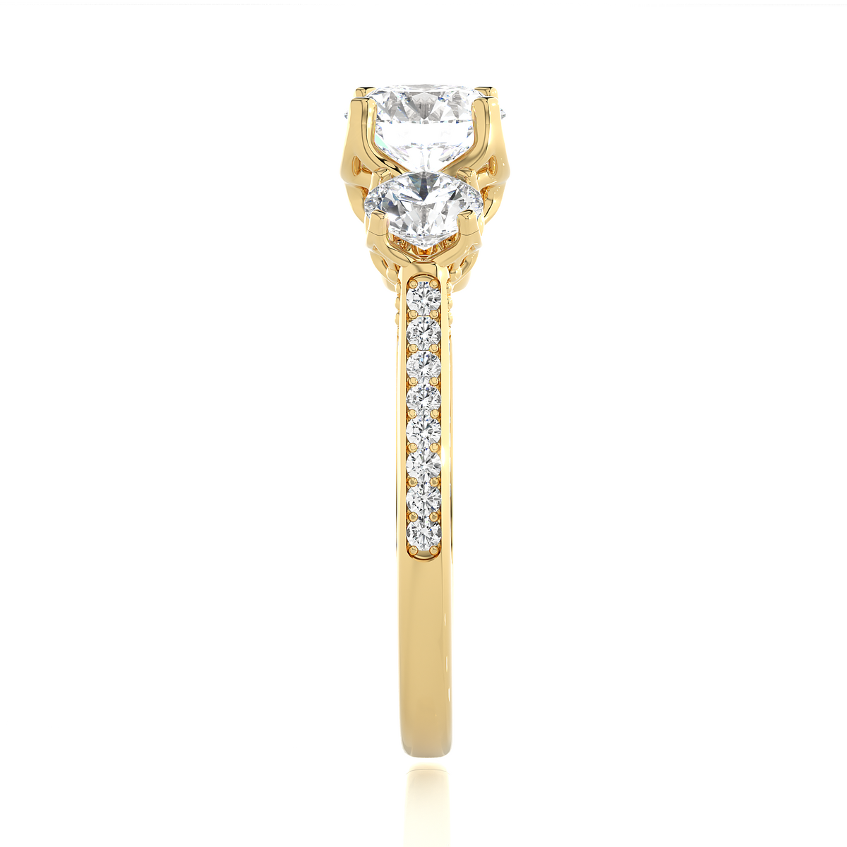 1.90 CT Round Cut Lab Grown Diamond  14K Solid  White Gold Proposal Ring For Her - HIGHCARAT DIAMONDS